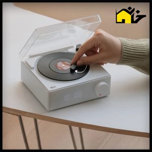 اسپیکر ساعت دار گرامافون مدل Vinyl