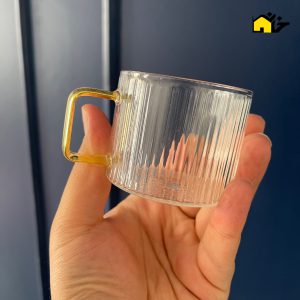 قهوه خوری پیرکس مدل دسته طلایی