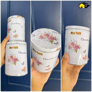 قوطی فلزی استوانه درب دار مدل نیویورک (تکی)