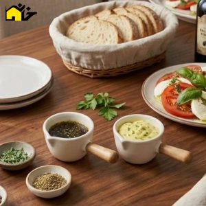 سس خوری سرامیکی دسته چوبی مدل مایا